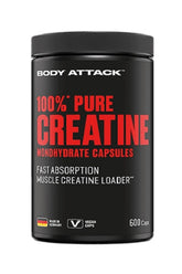 Body Attack - 100% Pure Creatine - 600 Capsules